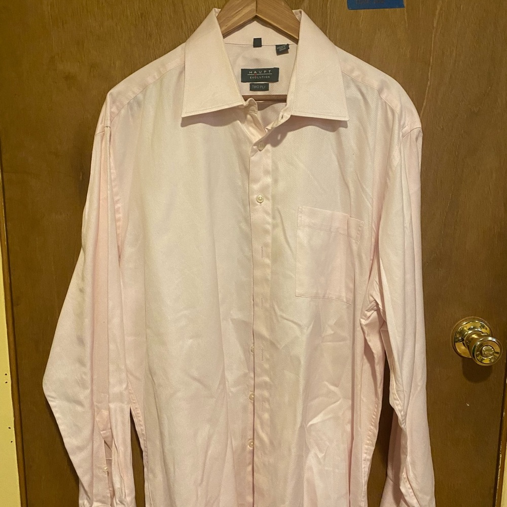 Haupt German long sleeve button down pink XXL men’s